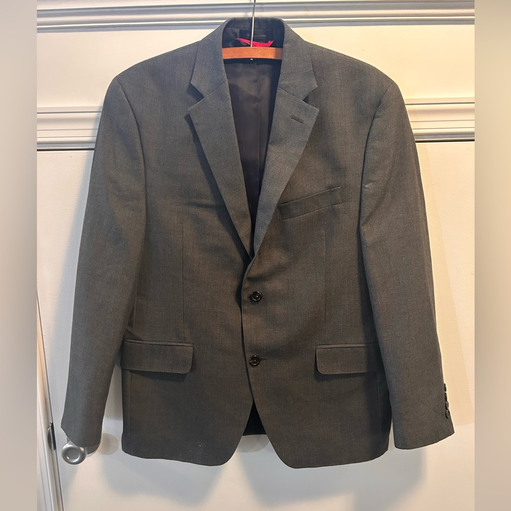 Chaps Suit 40S Slim Fit Mens Gray Blazer Jacket Business Preppy 40S‎ Tweed RL